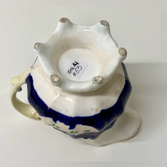 19th Century Vintage Gaudy Welsh Feather Pattern Thorn Handled Creamer Jug - Picture 14 of 16